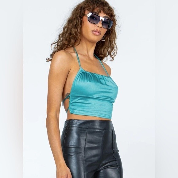 NWT! PRINCESS POLLY FENLAND TOP BLUE 8 - Picture 2 of 7